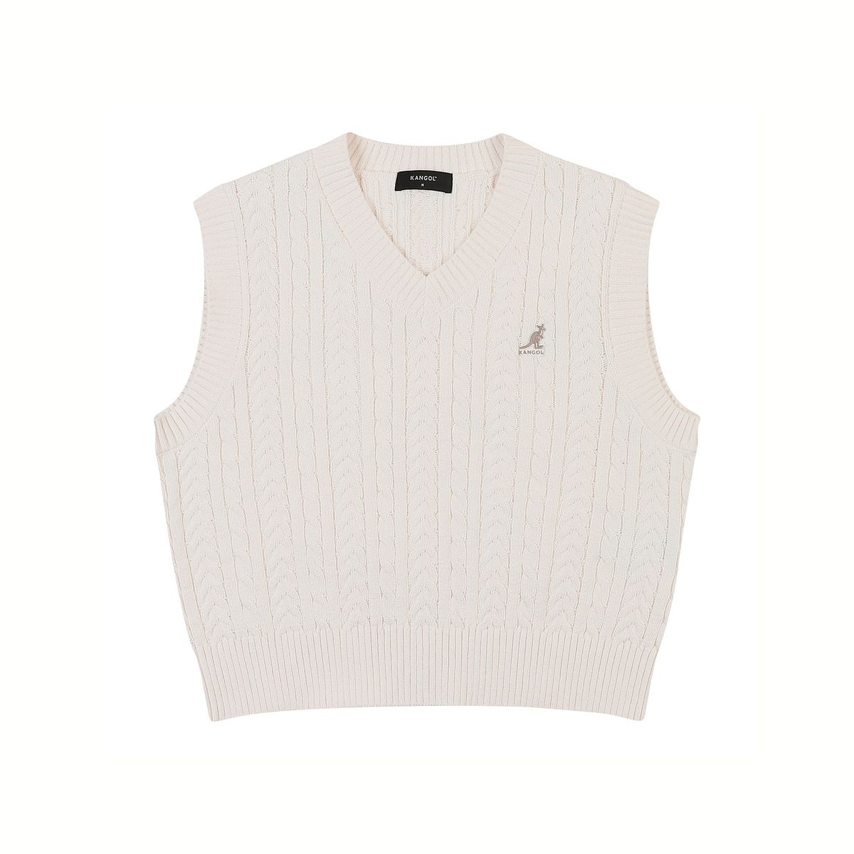 캉골(KANGOL) 우먼스 케이블 베스트 1884 아이보리