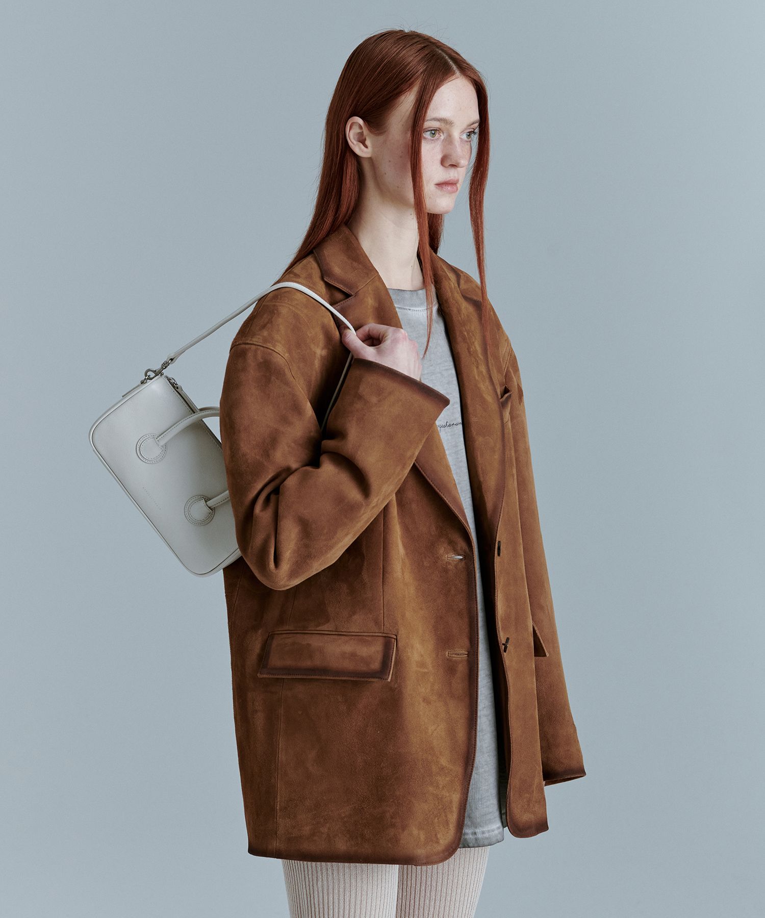 [Margesherwood ] / ☆ ZIPPER SMALL / cream glossy plain MUSINSA | MARGESHERWOOD ZIPPER SMALL_cream glossy plain