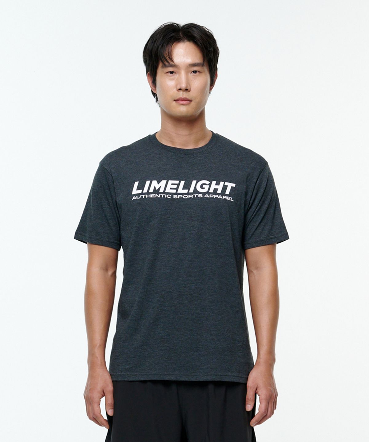 라임라잇 어패럴(LIMELIGHT APPAREL) 라임라잇 티셔츠 (차콜 멜란지/화이트)