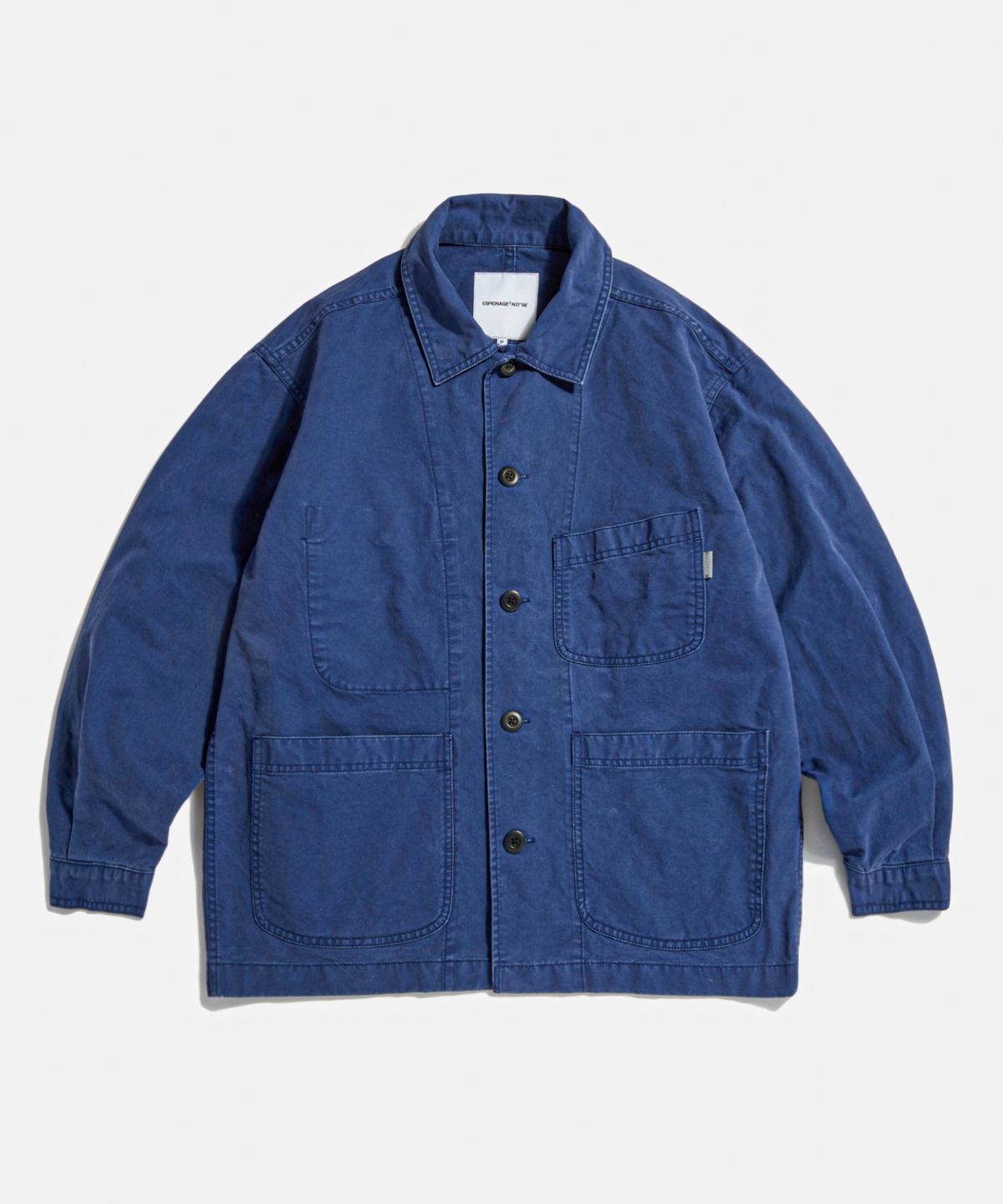 에스피오나지(ESPIONAGE) French Wide Work Jacket (Moleskin) Washed Blue