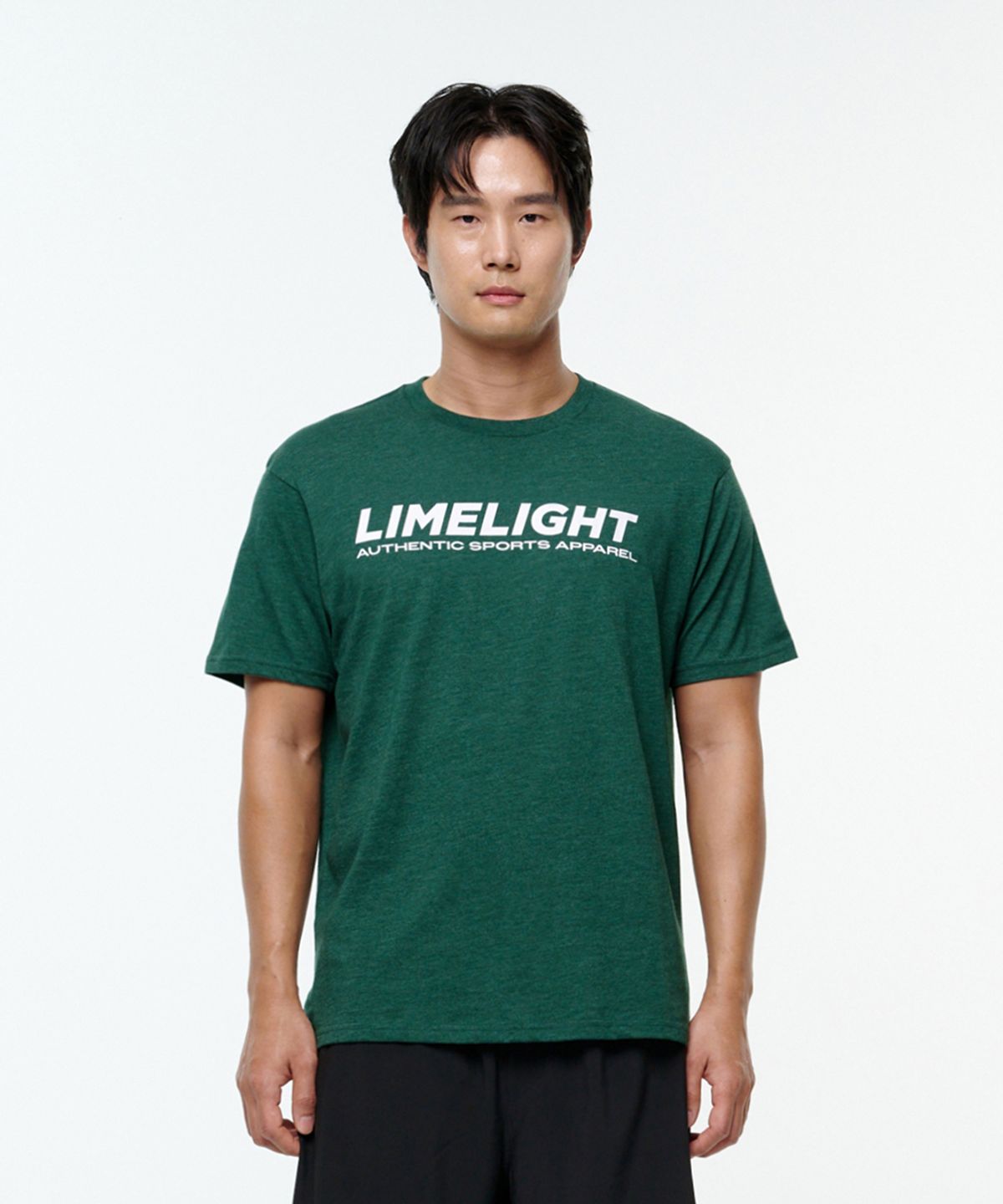 라임라잇 어패럴(LIMELIGHT APPAREL) 라임라잇 티셔츠 (그린 멜란지/화이트)