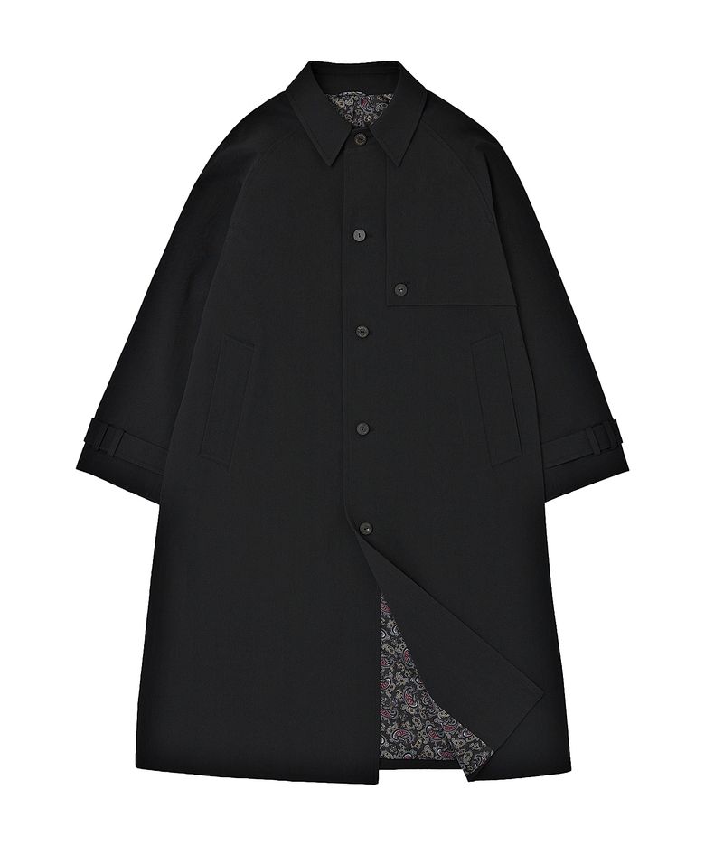 EARTH COTTON BALMACAAN COAT (Black)