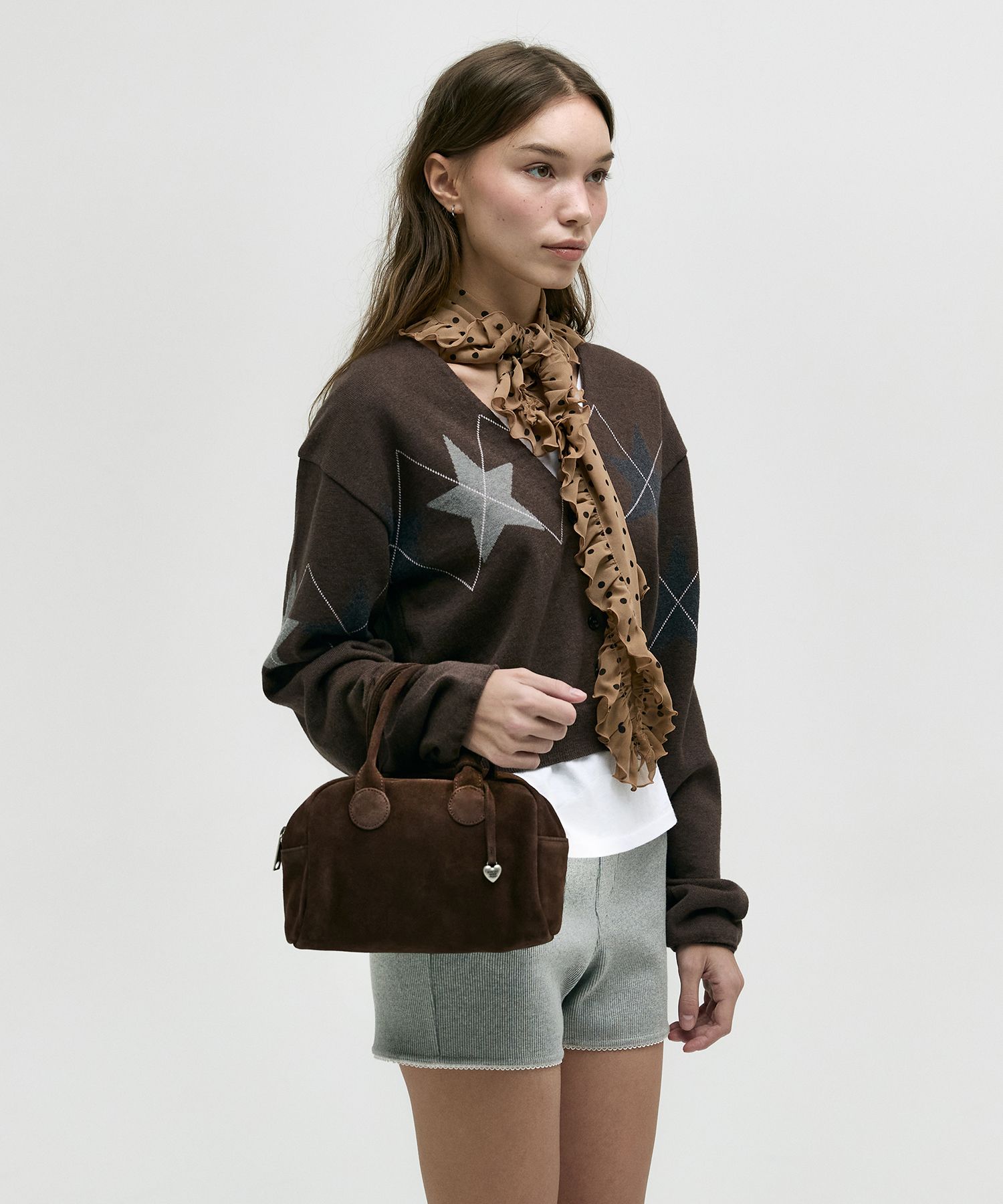 トートバッグ [Margesherwood] / SOFT BOWLING BAG / choco brown suede MARGESHERWOOD - SOFT BOWLING BAG | HBX - Globally Curated