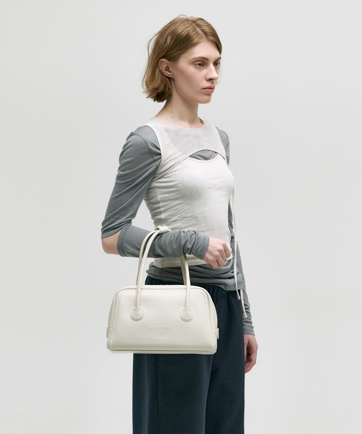[Margesherwood ] / ☆ SOFT TOTE / cream plain MUSINSA | MARGESHERWOOD SOFT TOTE MINI_cream plain