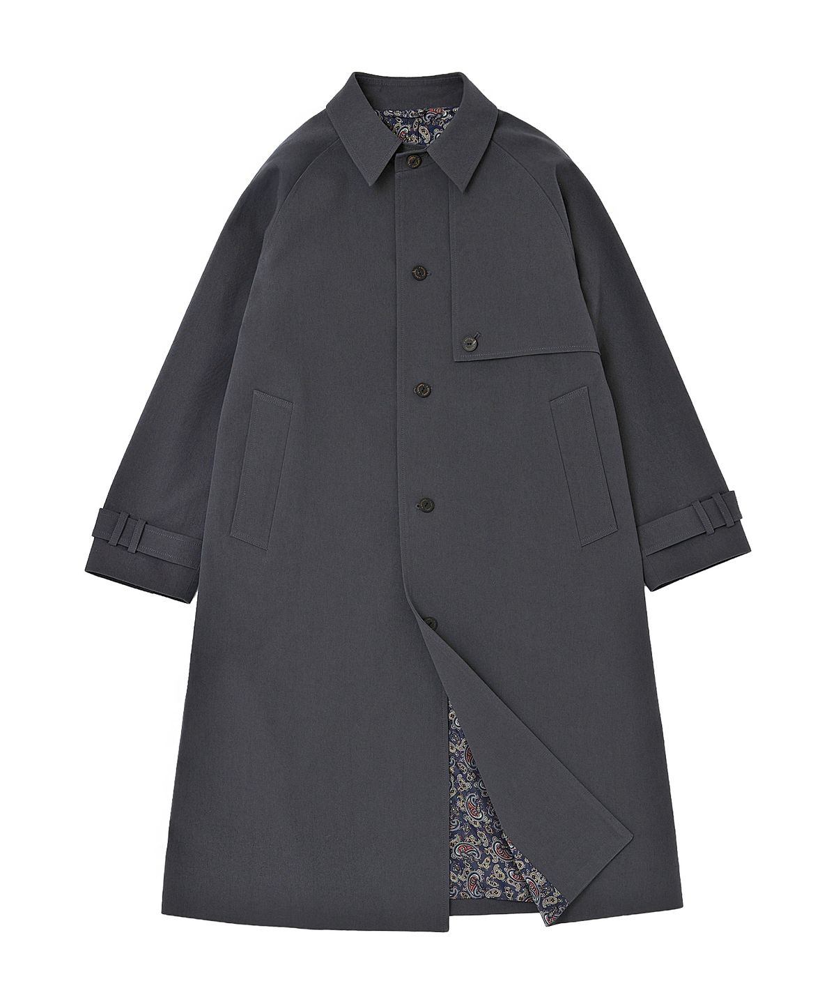 어낫띵(A NOTHING) EARTH COTTON BALMACAAN COAT (Charcoal)