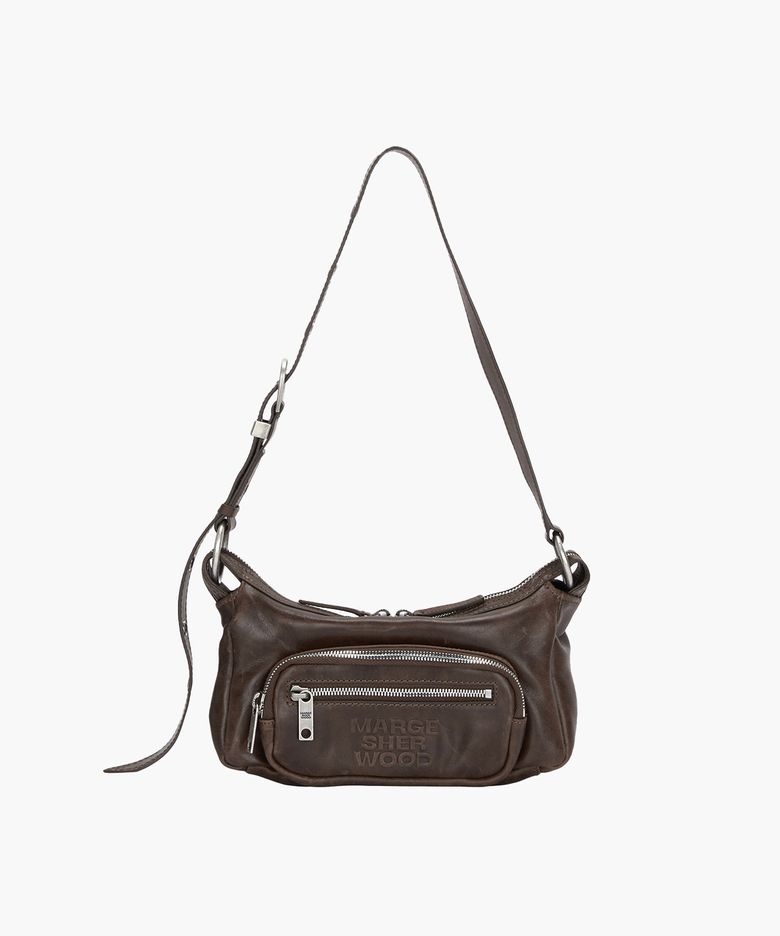 OUTPOCKET HOBO MINI_washed brown pull-up