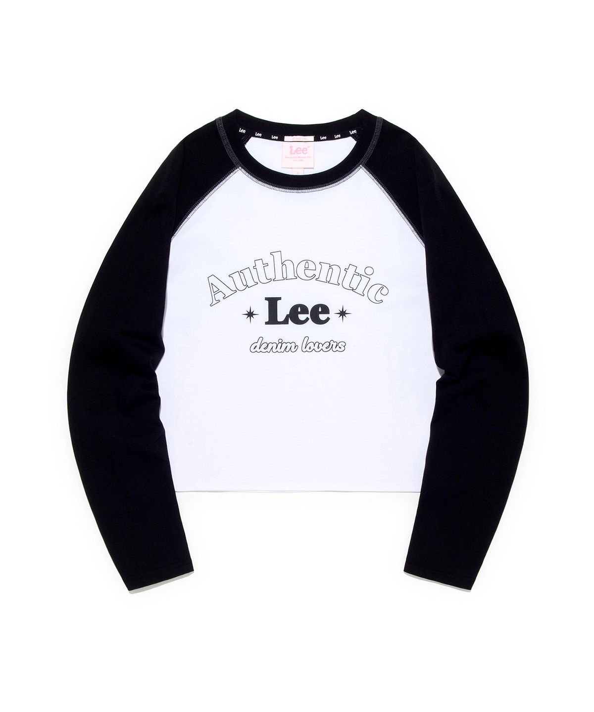 리(LEE) 우먼 래글런 긴팔 티셔츠 블랙