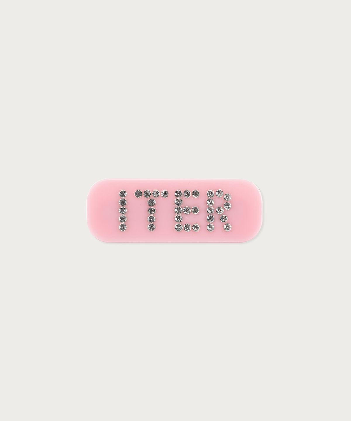 잇터(ITER) Cubic logo hair clip_Pink
