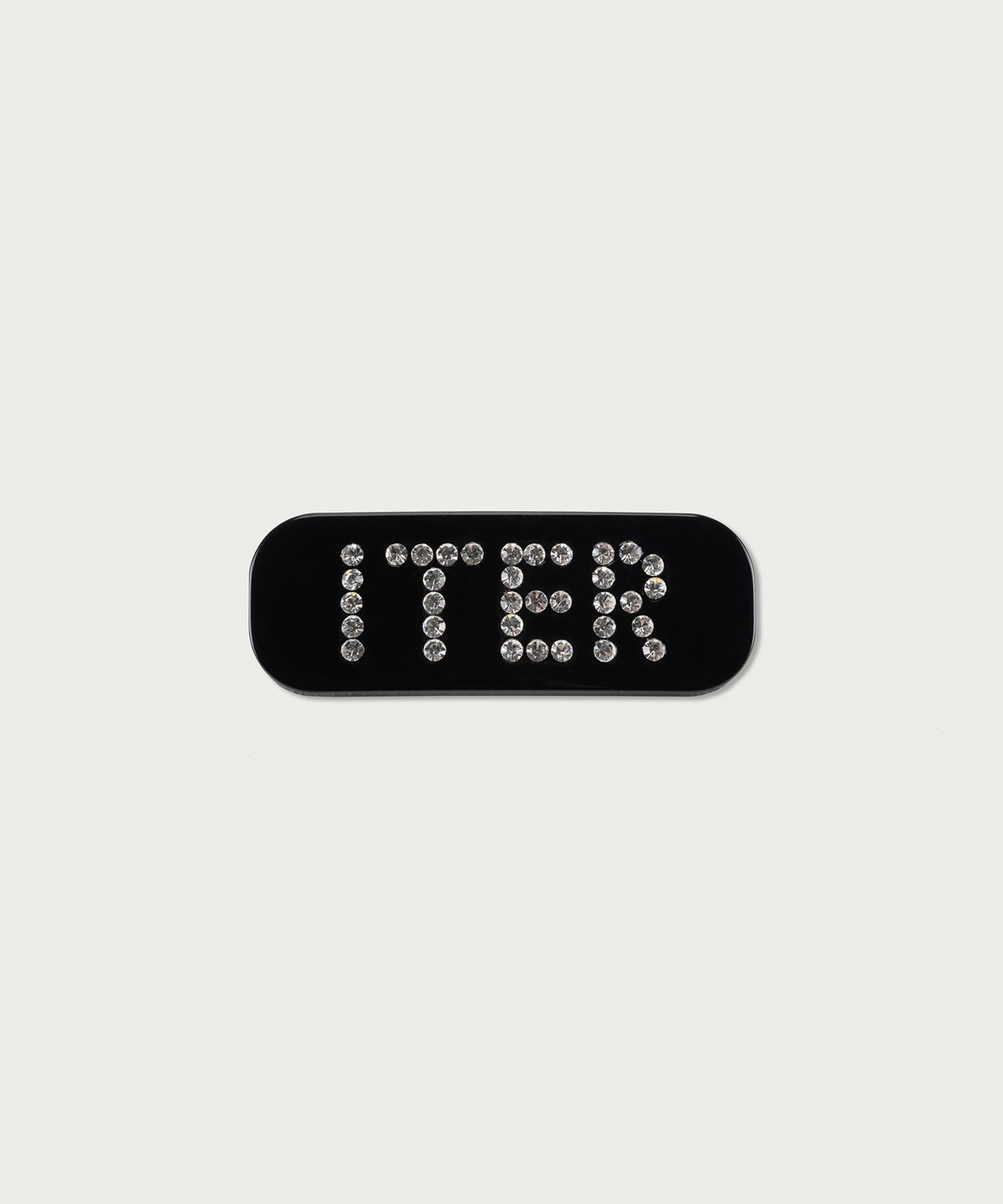 잇터(ITER) Cubic logo hair clip_Black
