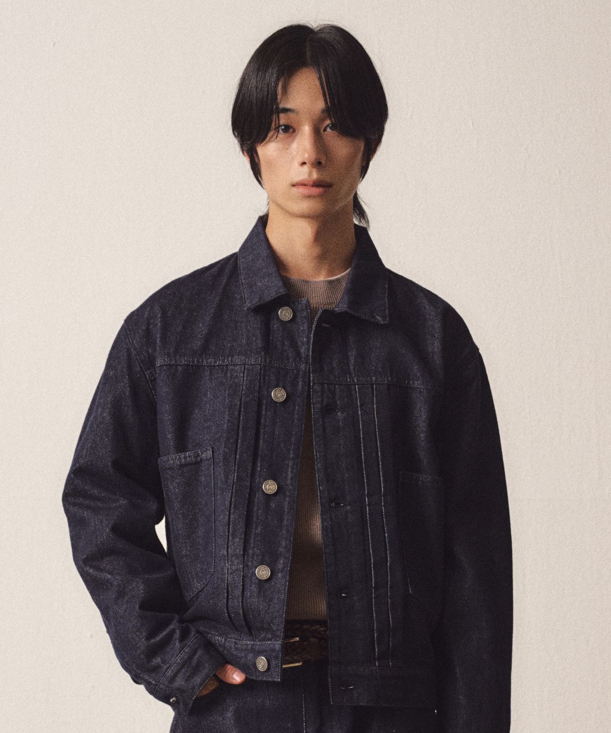 이지오(EZIO) Basic Denim Jacket_Indigo