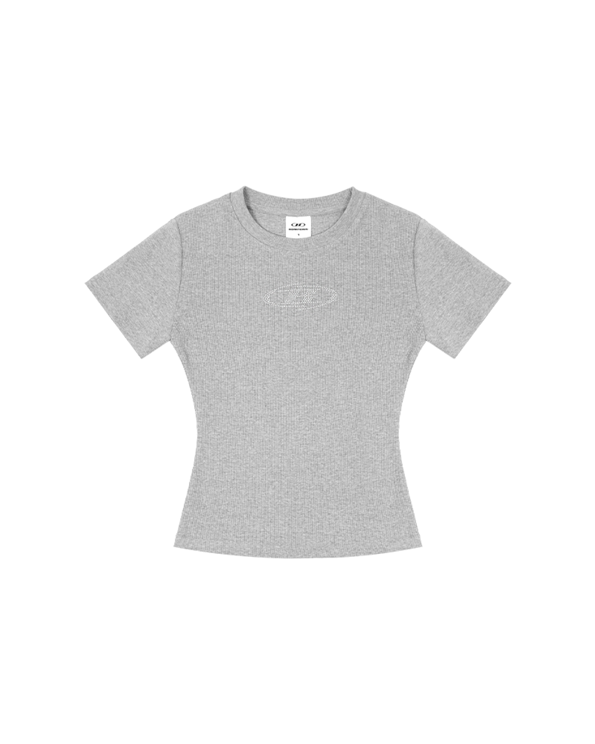 본투윈(BORN TO WIN) SPARKLING B RIBBED T-SHIRTS [MELANGE GREY]