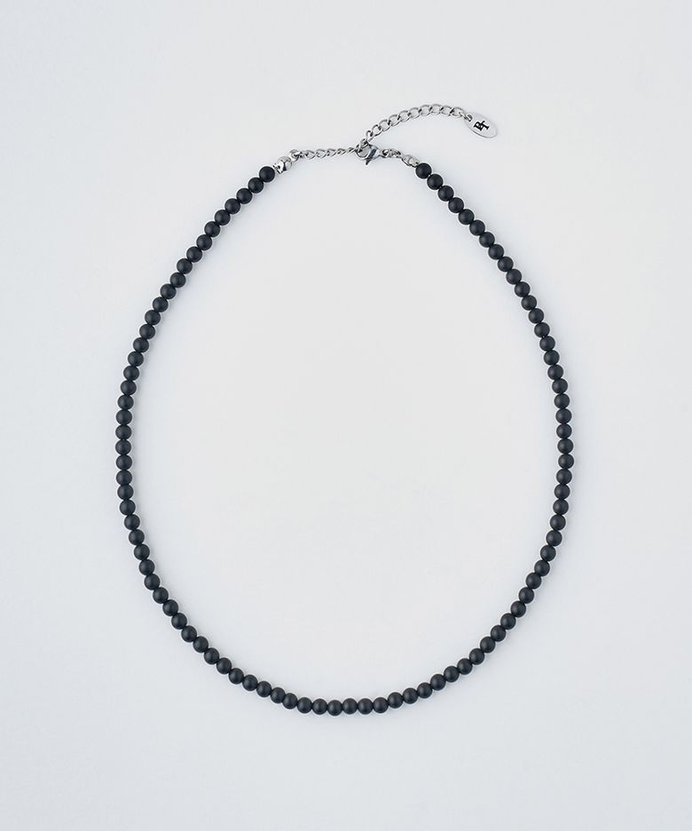 BT 원석 목걸이 02 (4mm 무광 오닉스)
