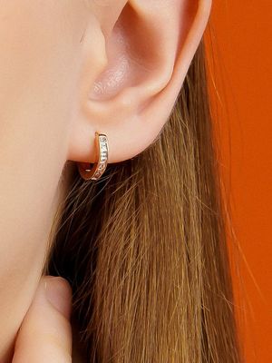 Rail Stone Silver Earring Ie361 [Silver]