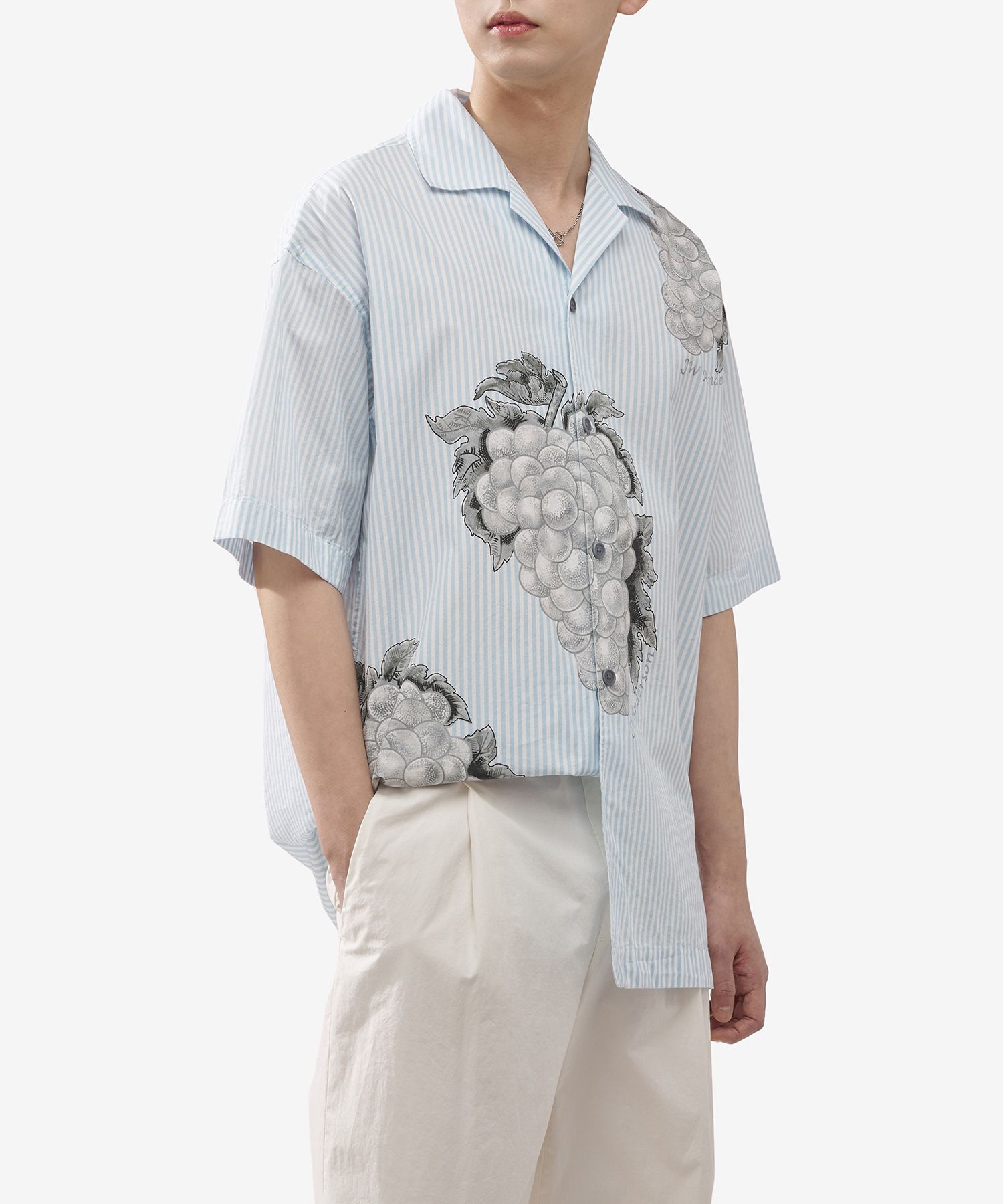MUSINSA公式 | J.W.ANDERSON Grape Motif Relaxed Fit Shirt