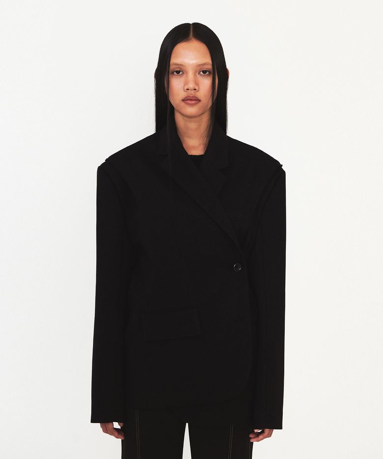 RELAXED WIDE VEST JACKET (black)