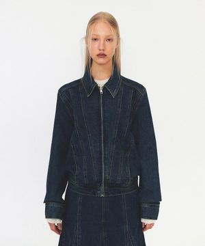 LINE DENIM JACKET (blue)
