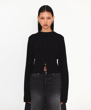 BOLERO LAYERED KNIT (navy)