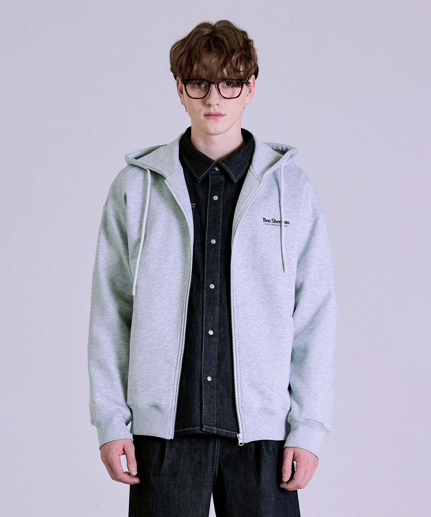 MUSINSA公式 | BEN SHERMAN 男性ベーシックフードジップアップBOAJP181M