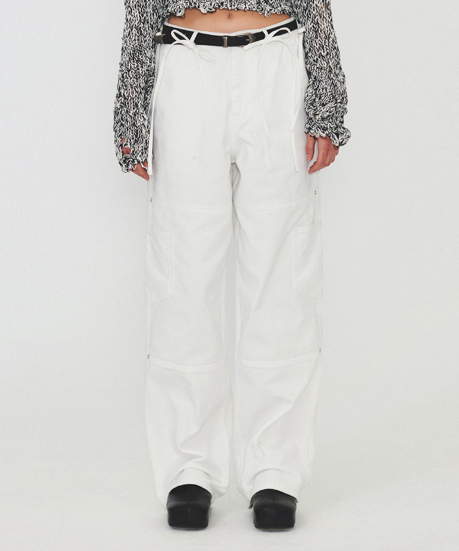 デニム・ジーパン DIAGONAL : 24SS / RIBBON STRAP POCKET DENIM (2COLORS) MUSINSA | DIAGONAL RIBBON STRAP POCKET DENIM (white)