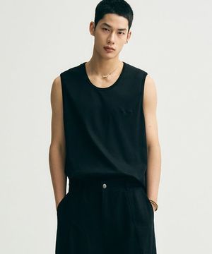 코튼 레귤러 슬리브리스 (블랙)