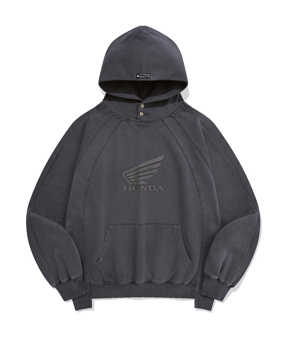핍스 모터사이클(PHYPS MOTORCYCLE) Vintage Cutoff Hoodie PG Blue Charcoal
