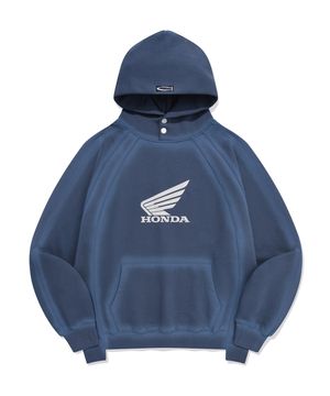 Vintage Cutoff Hoodie Spray Green Blue