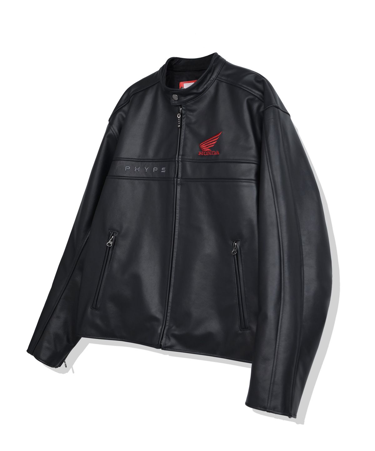 핍스 모터사이클(PHYPS MOTORCYCLE) Original Cow leather Jacket Black