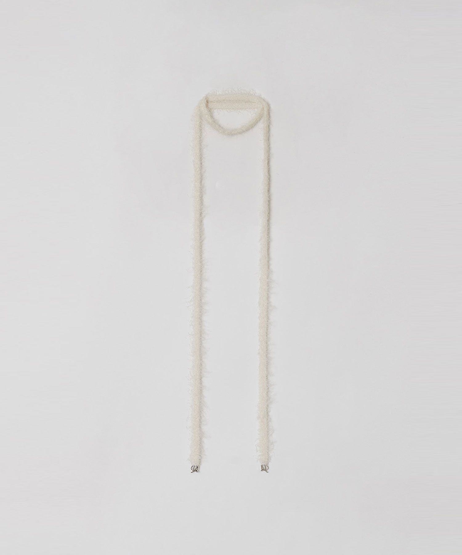 MUSINSA | DIAGONAL FUZZY SLIM MUFFLER (butter)