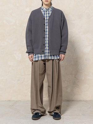 하이 트위스트 코튼 가디건 [그레이]