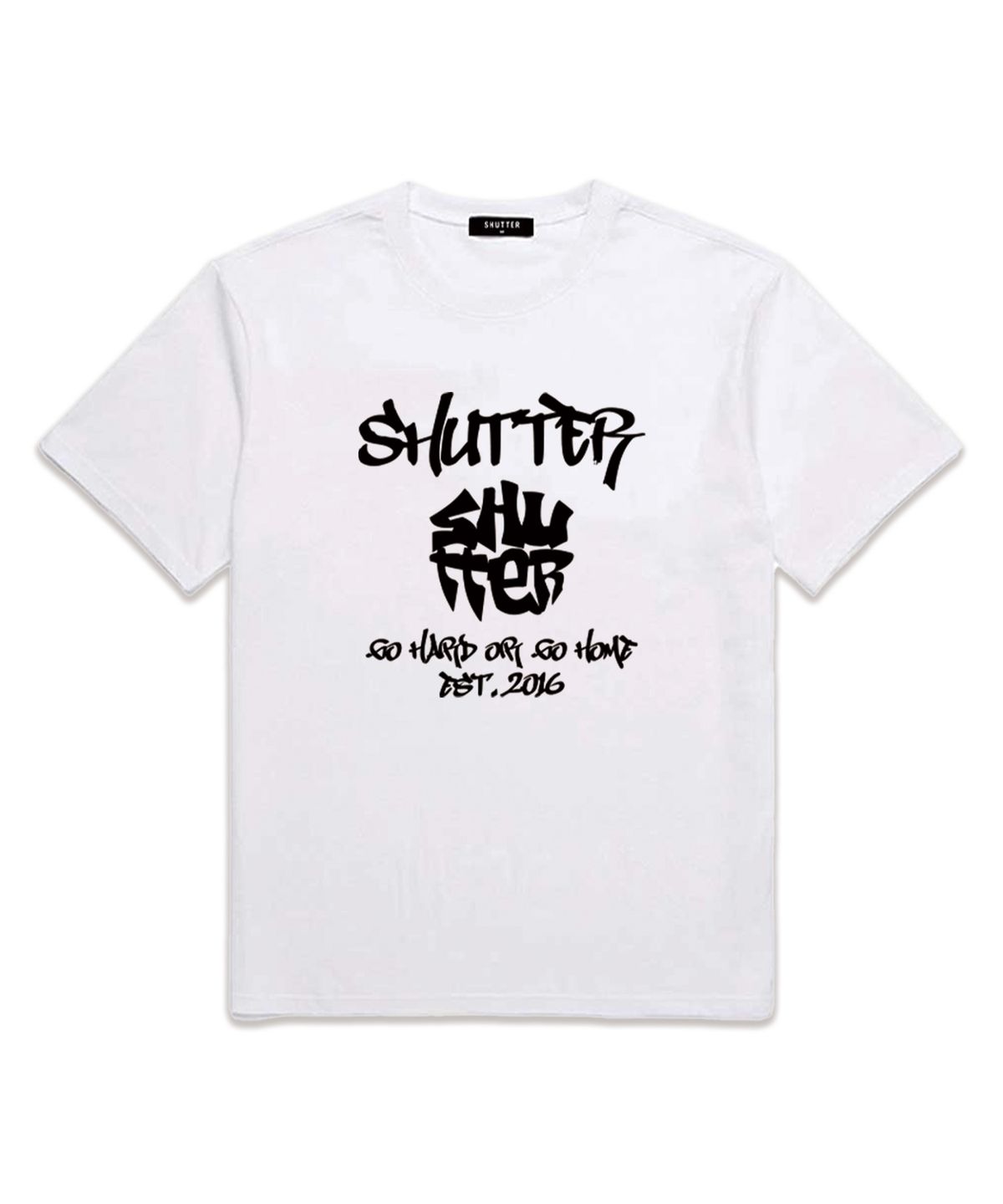 셔터(SHUTTER) CIRCLE GRAFFITI 반팔 티셔츠 (SS004) 화이트
