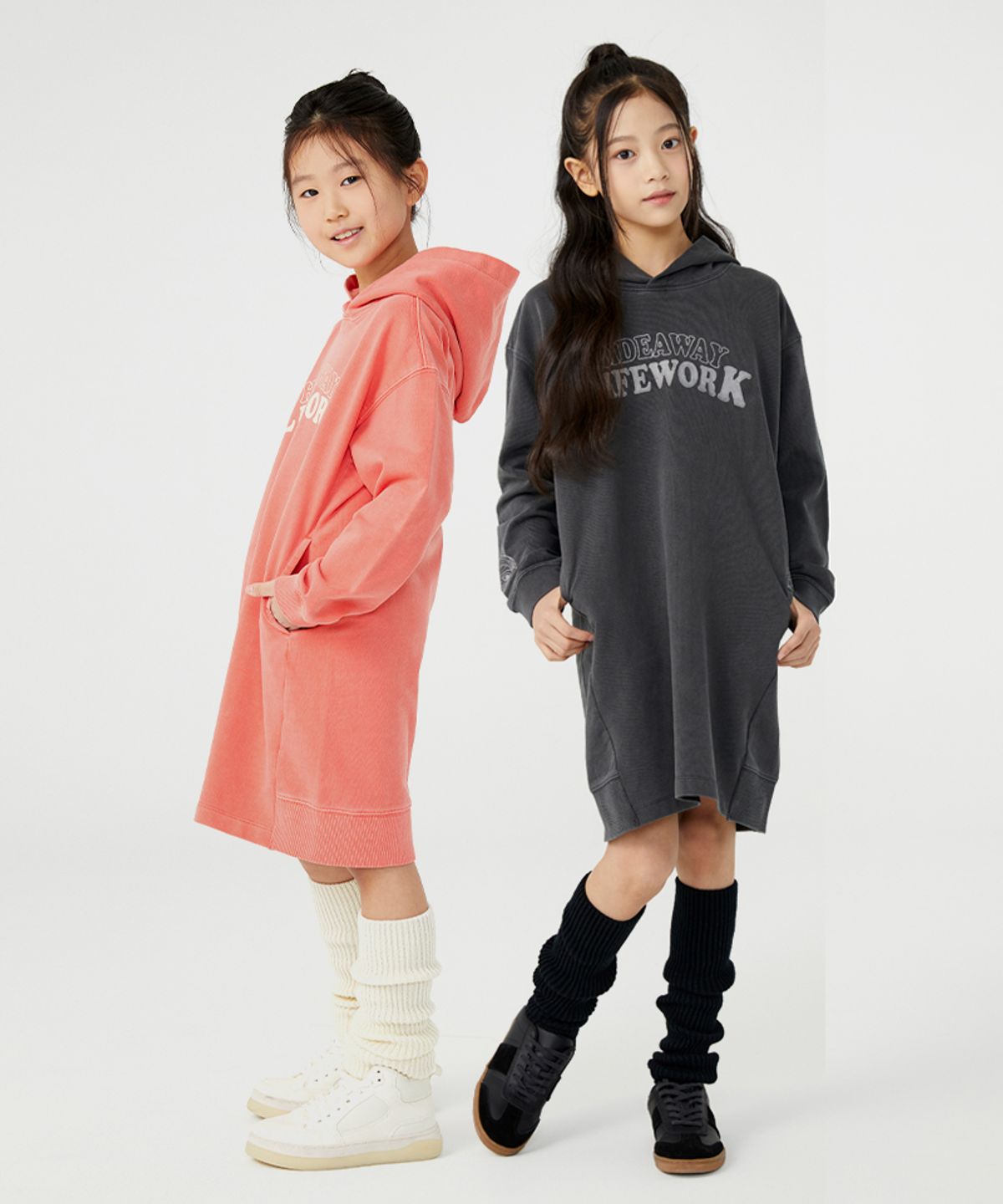라이프워크 키즈(LIFEWORK KIDS) 키즈) 프렌지 피그먼트 후드 원피스
