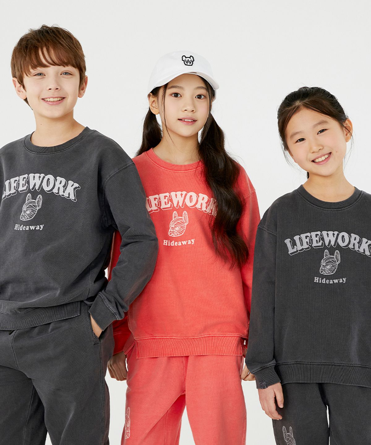 라이프워크 키즈(LIFEWORK KIDS) 키즈) 프렌지 피그먼트 맨투맨