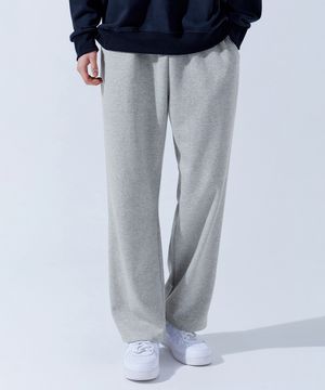 [논기모or기모] 스트레이트 레귤러 일자 트레이닝 팬츠 멜란지