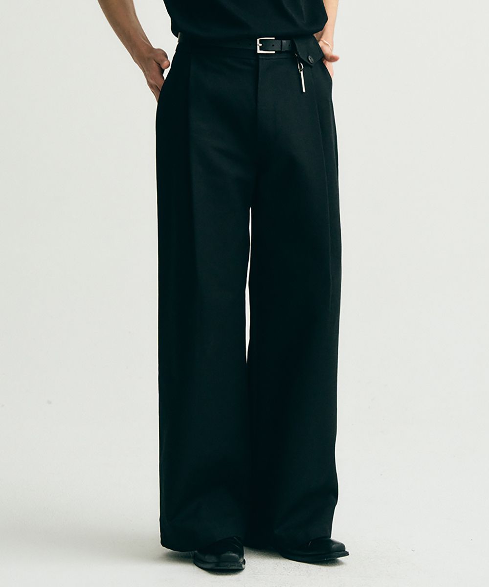 パンツ OVY One Tuck Wide Chino Pants (black)M One Tuck Wide Chino Pants (black) | OVY