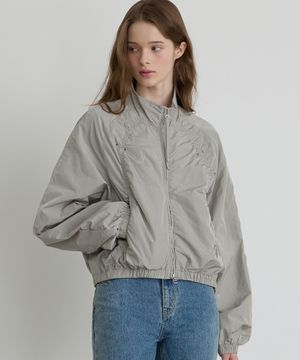 셔링 스트링 블루종 점퍼