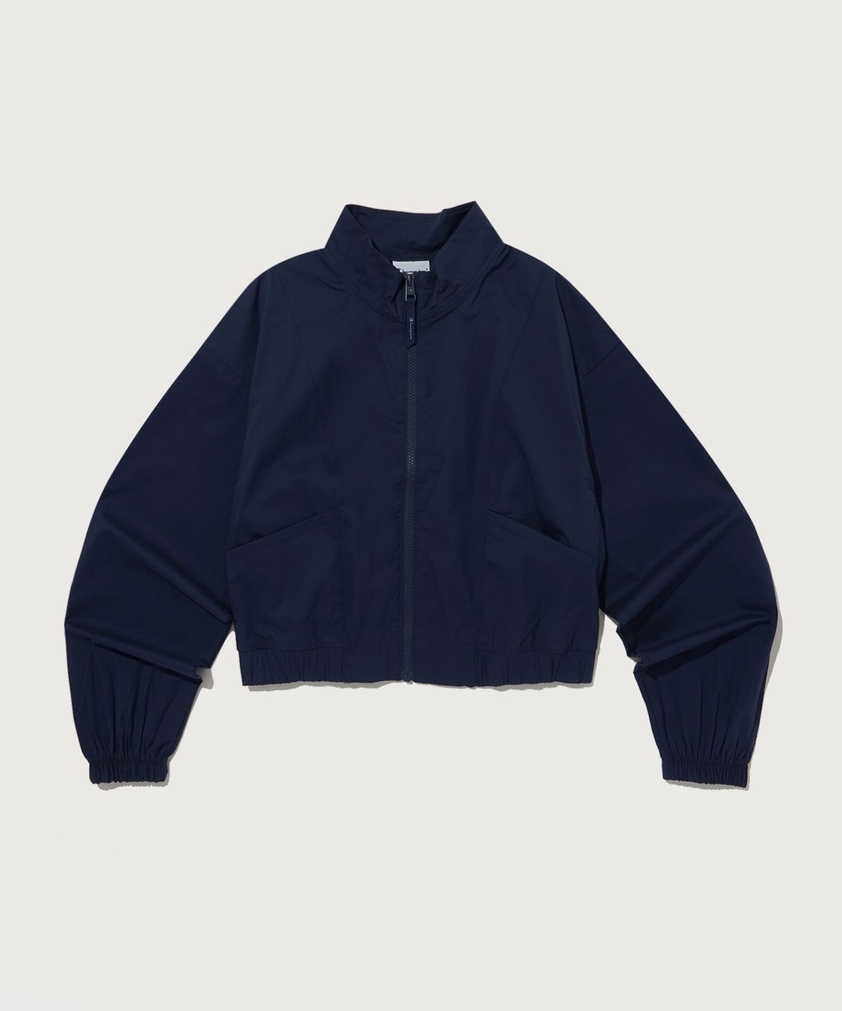 챔피온(CHAMPION) 여성 크롭 풀집업 우븐 자켓 Normal Navy