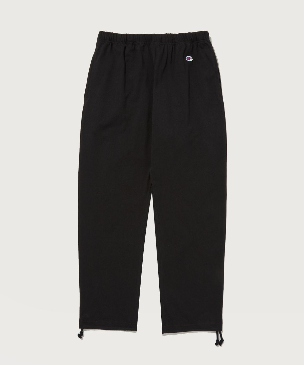 챔피온(CHAMPION) C로고 하단스트링 저지 스트레이트 팬츠 Black
