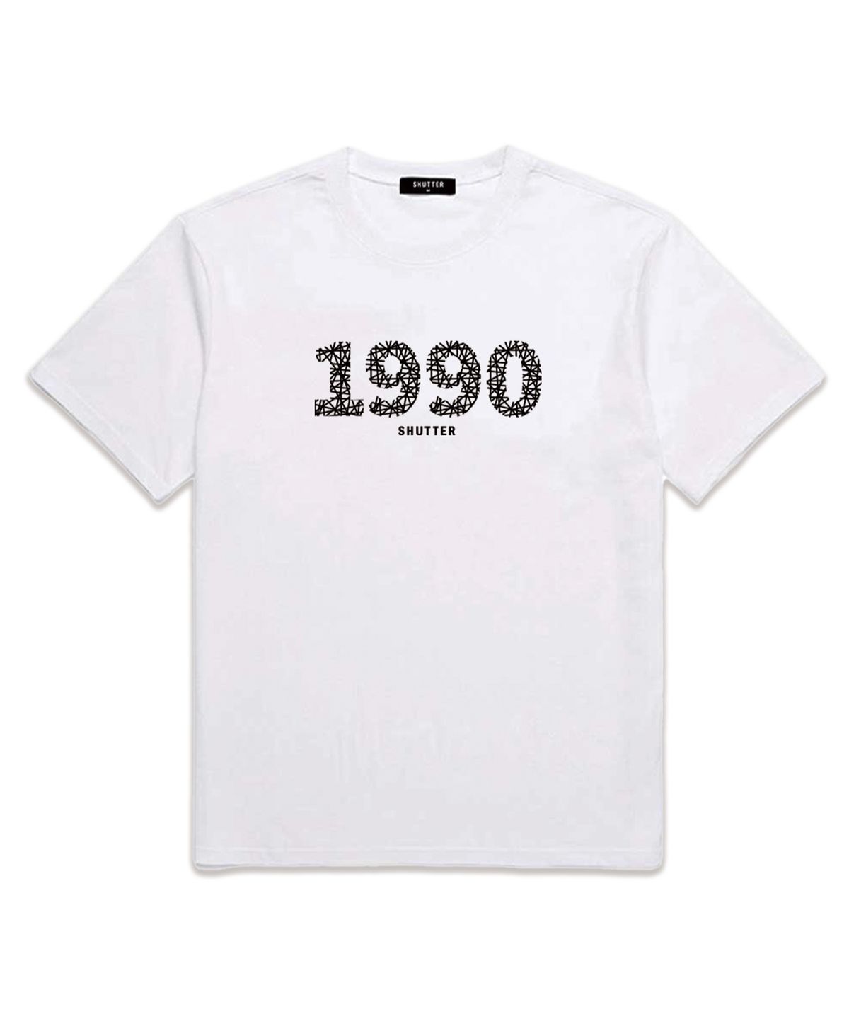 셔터(SHUTTER) 1990 오버핏 반팔 티셔츠 (SS009) 화이트