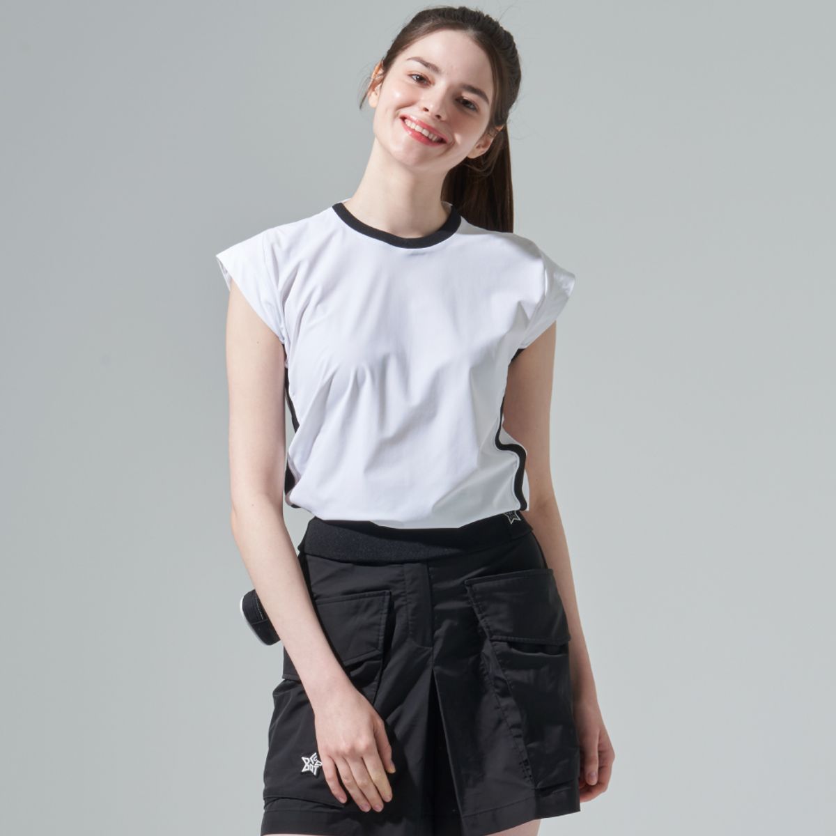 블루닷(BLUDOT) 에센셜 드랍숄더 티셔츠_WH