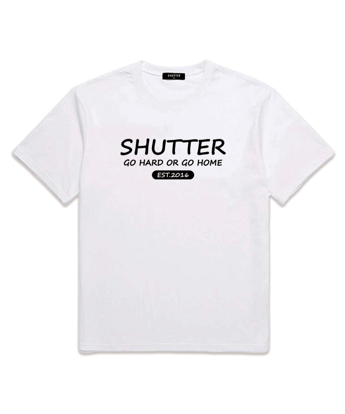 셔터(SHUTTER) GO HARD OR GO HOME 반팔 티셔츠 (SS010) 화이트