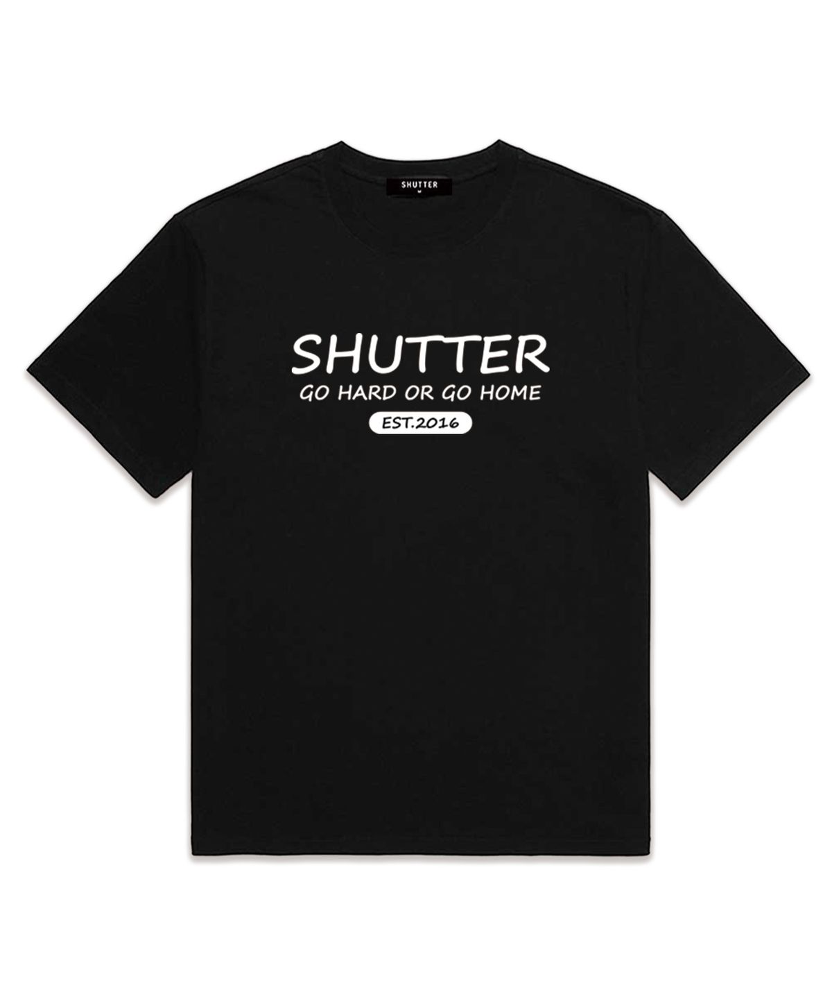 셔터(SHUTTER) GO HARD OR GO HOME 반팔 티셔츠 (SS010) 블랙