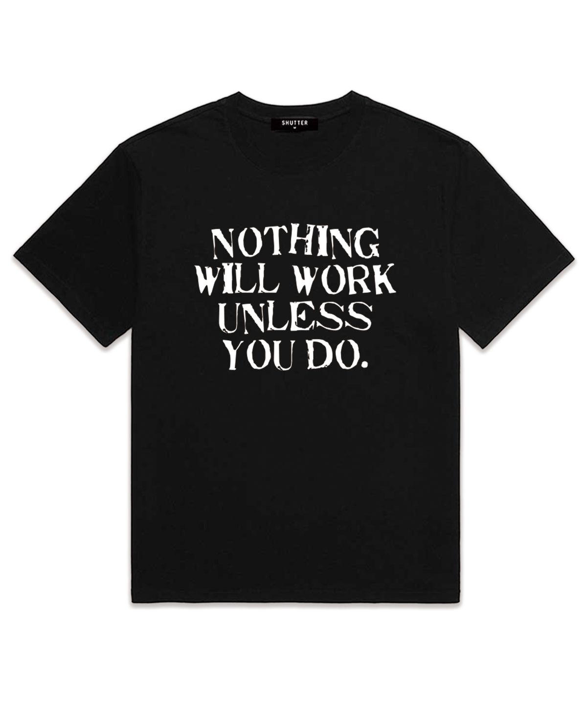 셔터(SHUTTER) NOTHING WILL WORKS (VER2) 반팔 티셔츠 (SS012) 블랙