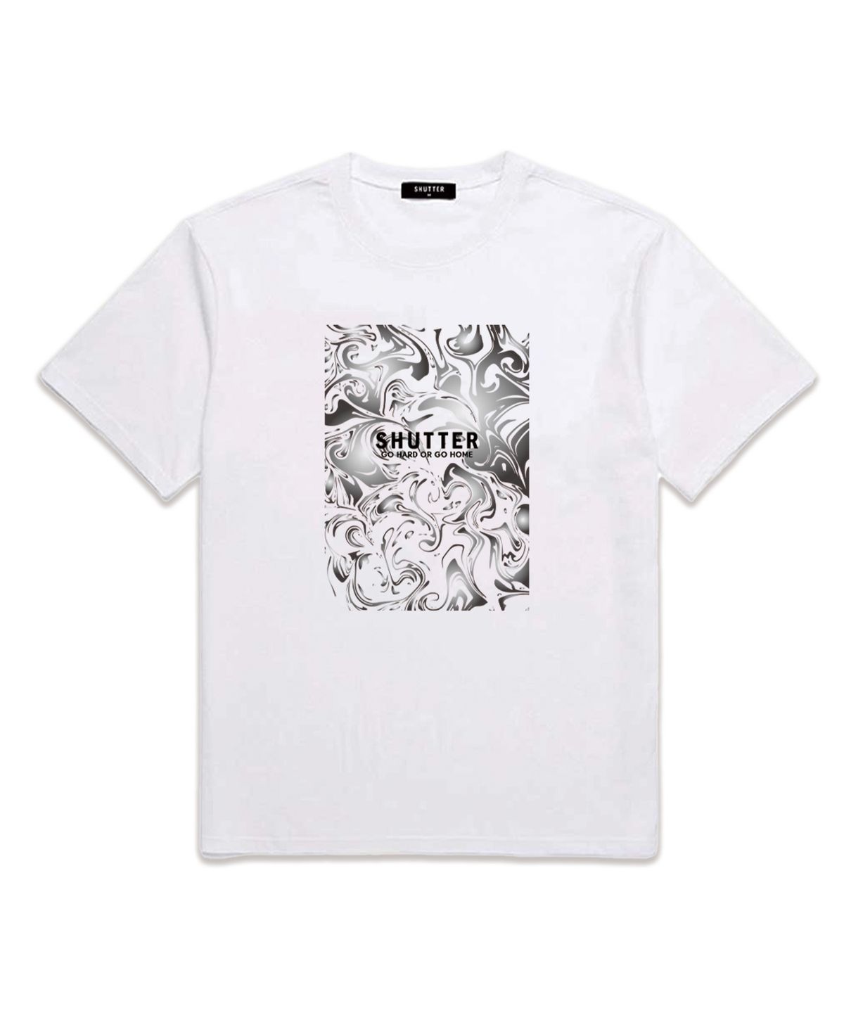 셔터(SHUTTER) WAVE LOGO 반팔 티셔츠 (SS015) 화이트