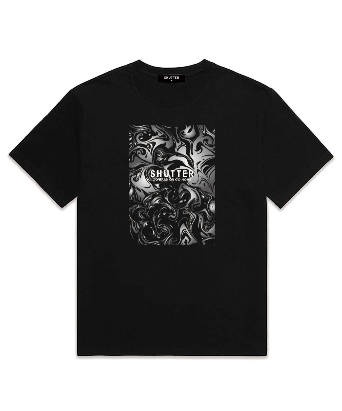 셔터(SHUTTER) WAVE LOGO 반팔 티셔츠 (SS015) 블랙