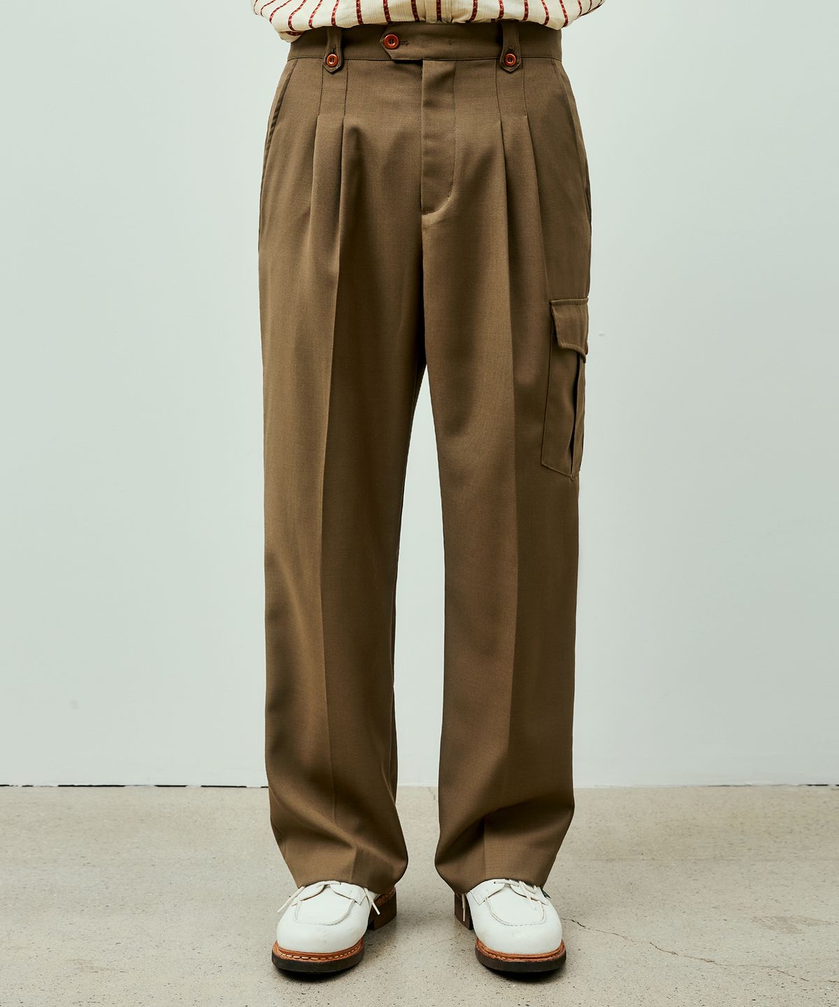 유니폼브릿지(UNIFORM BRIDGE) cargo pocket trouser khaki beige