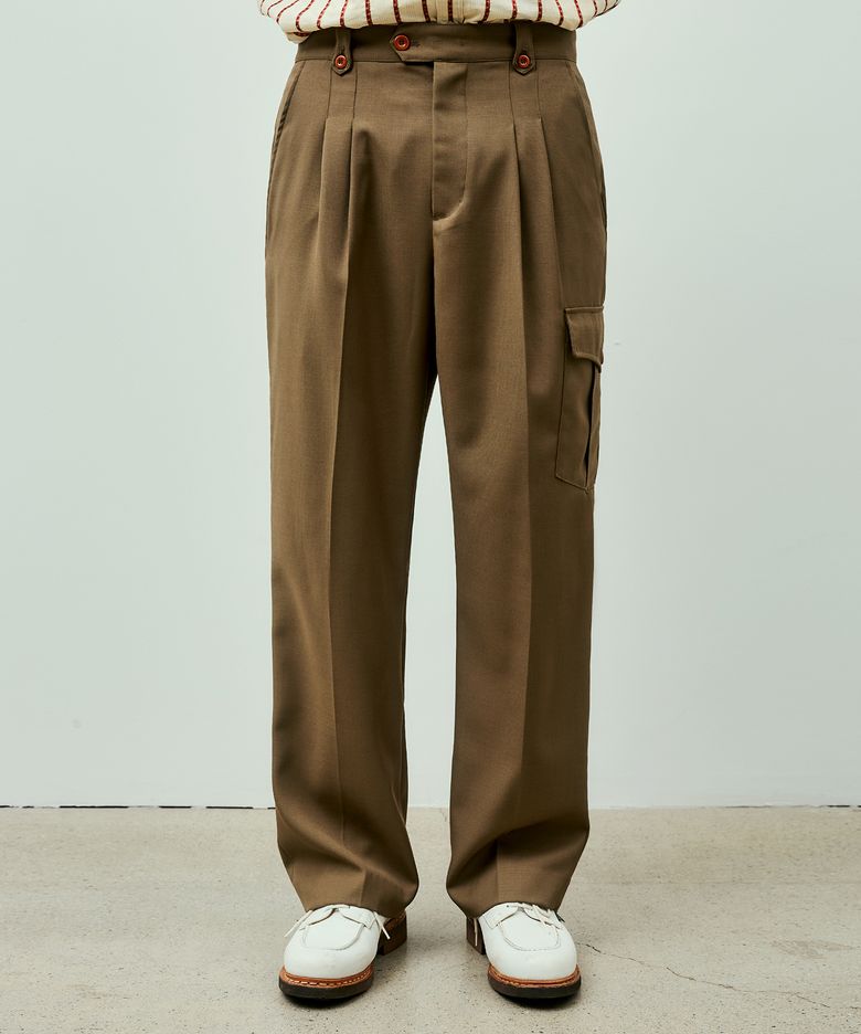 cargo pocket trouser khaki beige