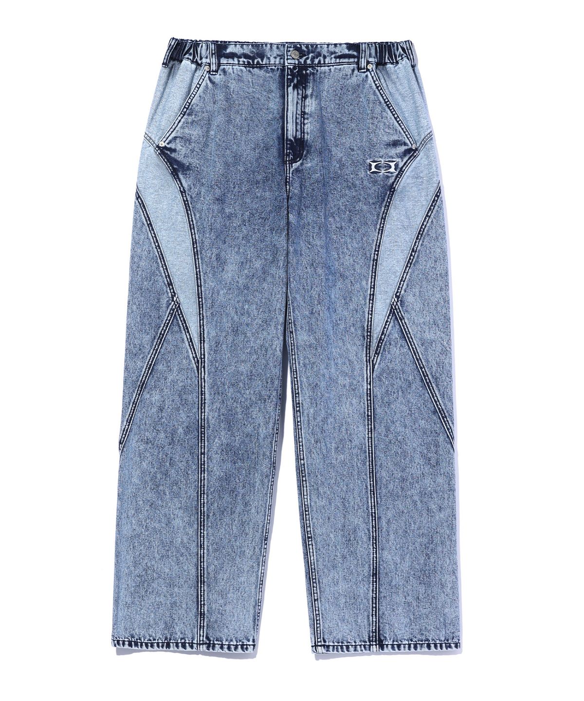 크리틱(CRITIC) COLOR BLOCK DENIM PANTS LIGHT INDIGO