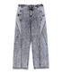 COLOR BLOCK DENIM PANTS LIGHT GREY