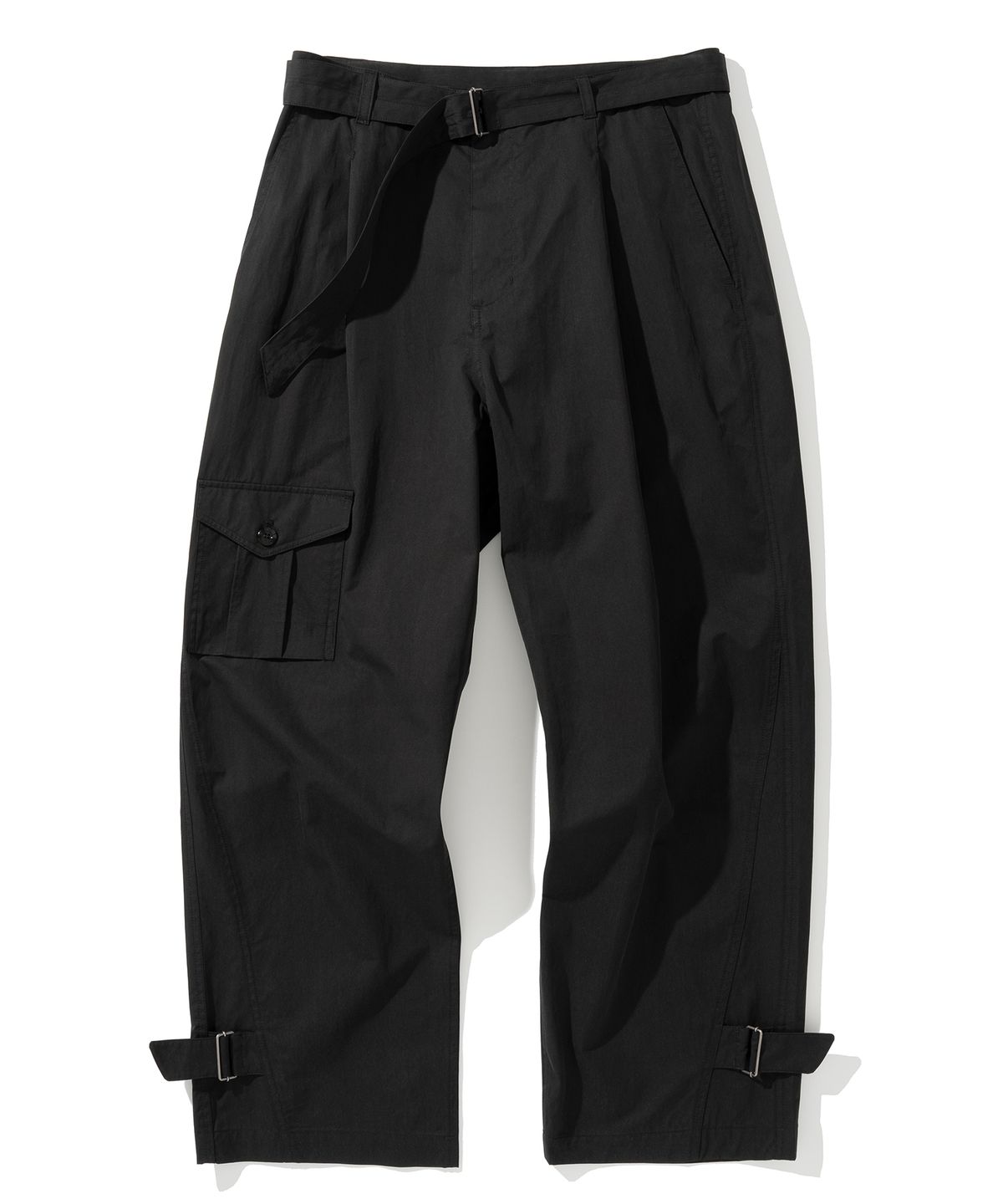 유니폼브릿지(UNIFORM BRIDGE) belted pants black