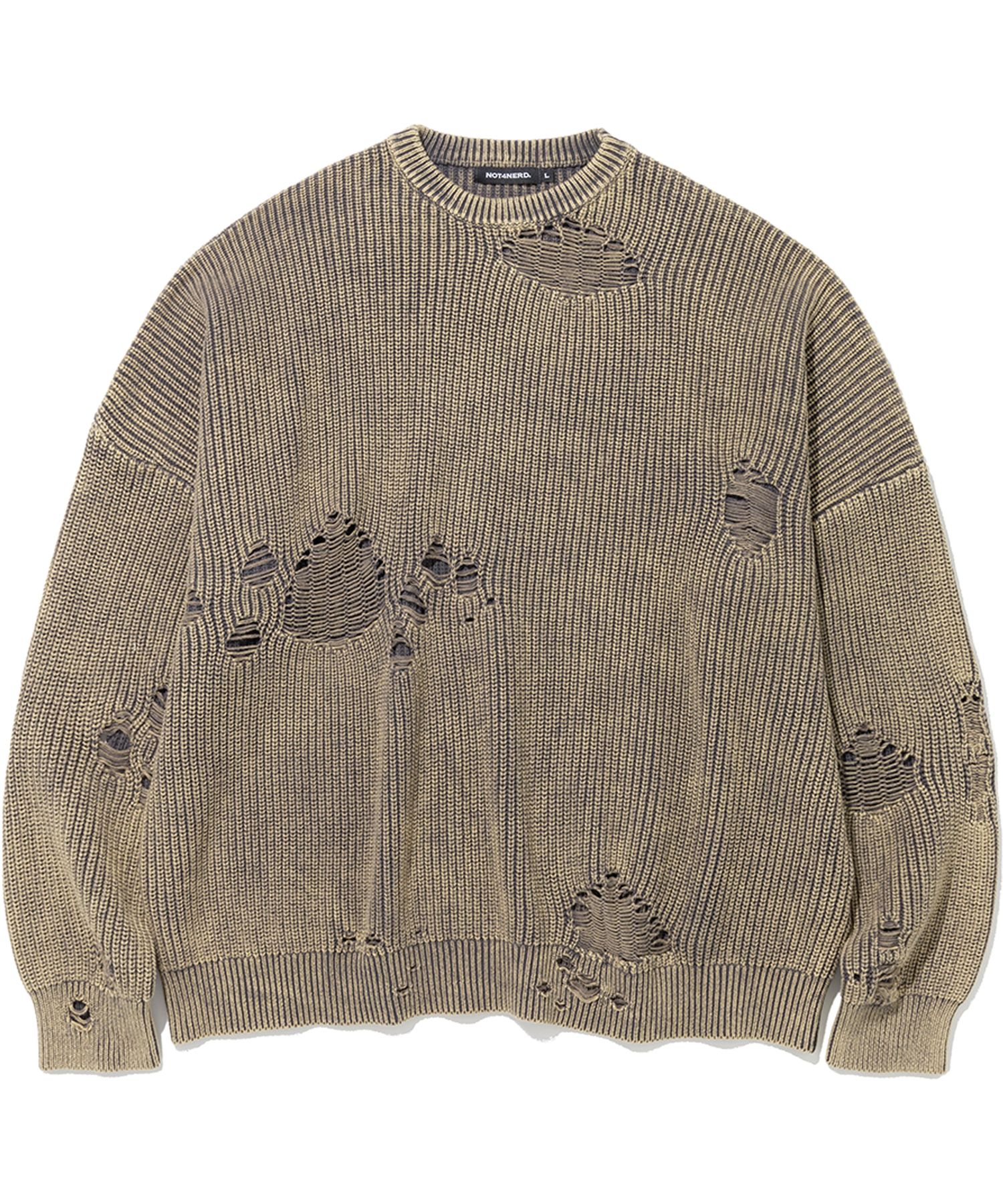 NOT4NERD ■ Pigment Dyeing Destroyed Knit Sweater Destroyed Knit Sweater MUSINSA NOT4NERD Pigment Dyeing